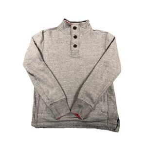 Superdry Sweatshirt Men's Med Gray Pullover Pockets Long Sleeve Logo